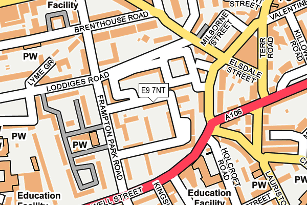 E9 7NT map - OS OpenMap – Local (Ordnance Survey)