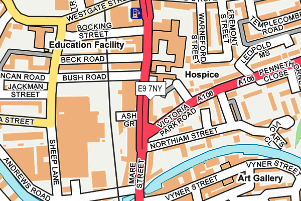 E9 7NY map - OS OpenMap – Local (Ordnance Survey)