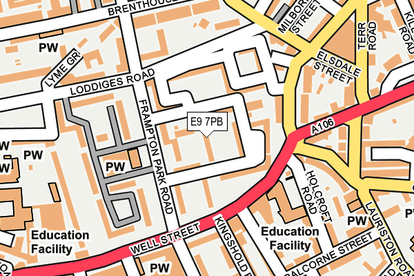 E9 7PB map - OS OpenMap – Local (Ordnance Survey)