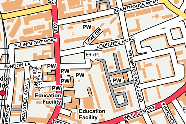 E9 7PL map - OS OpenMap – Local (Ordnance Survey)