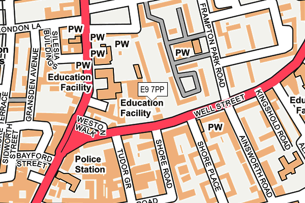 E9 7PP map - OS OpenMap – Local (Ordnance Survey)