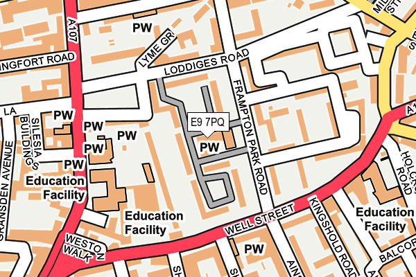 E9 7PQ map - OS OpenMap – Local (Ordnance Survey)
