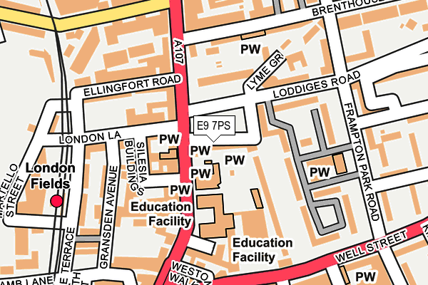 E9 7PS map - OS OpenMap – Local (Ordnance Survey)