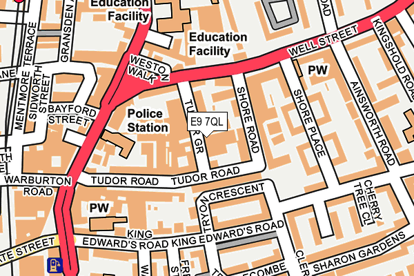 E9 7QL map - OS OpenMap – Local (Ordnance Survey)