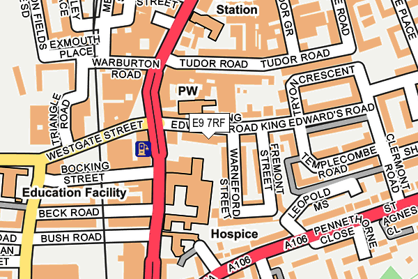E9 7RF map - OS OpenMap – Local (Ordnance Survey)