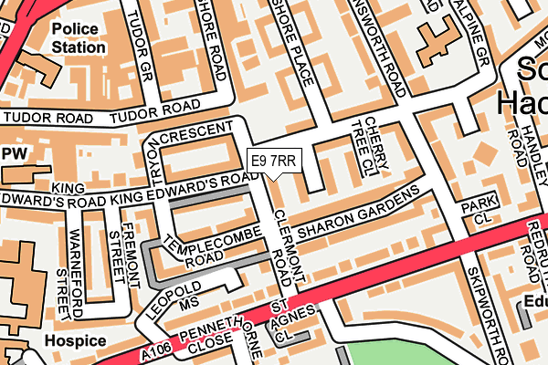 E9 7RR map - OS OpenMap – Local (Ordnance Survey)