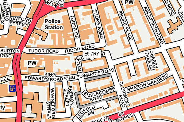 E9 7RY map - OS OpenMap – Local (Ordnance Survey)