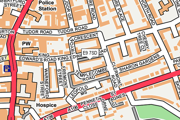 E9 7SD map - OS OpenMap – Local (Ordnance Survey)