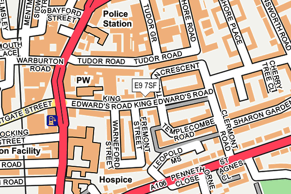 E9 7SF map - OS OpenMap – Local (Ordnance Survey)