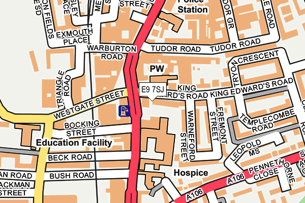 E9 7SJ map - OS OpenMap – Local (Ordnance Survey)