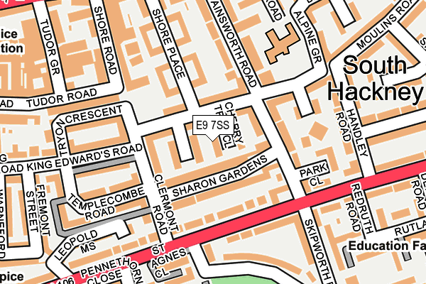 E9 7SS map - OS OpenMap – Local (Ordnance Survey)