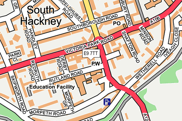 E9 7TT map - OS OpenMap – Local (Ordnance Survey)