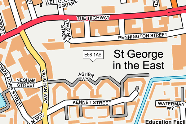 E98 1AS map - OS OpenMap – Local (Ordnance Survey)