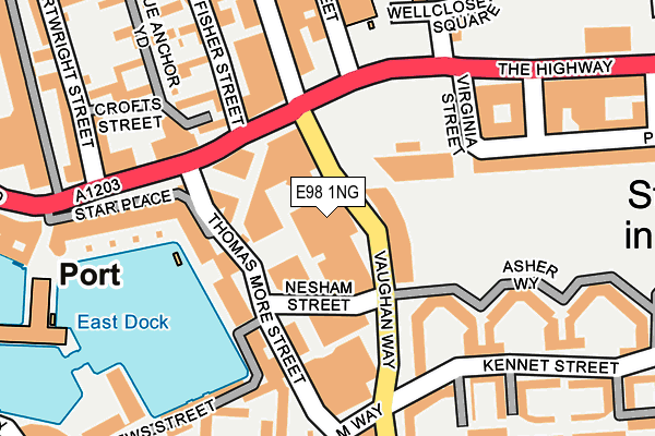 E98 1NG map - OS OpenMap – Local (Ordnance Survey)