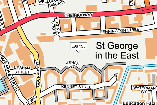 E98 1SL map - OS OpenMap – Local (Ordnance Survey)