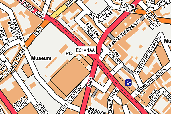 EC1A 1AA map - OS OpenMap – Local (Ordnance Survey)