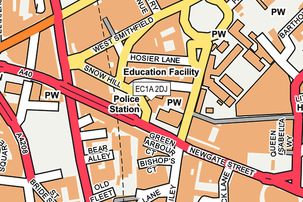 EC1A 2DJ map - OS OpenMap – Local (Ordnance Survey)