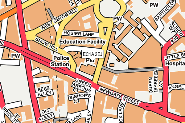 EC1A 2EJ map - OS OpenMap – Local (Ordnance Survey)