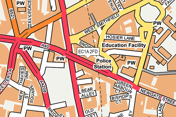 EC1A 2FD map - OS OpenMap – Local (Ordnance Survey)