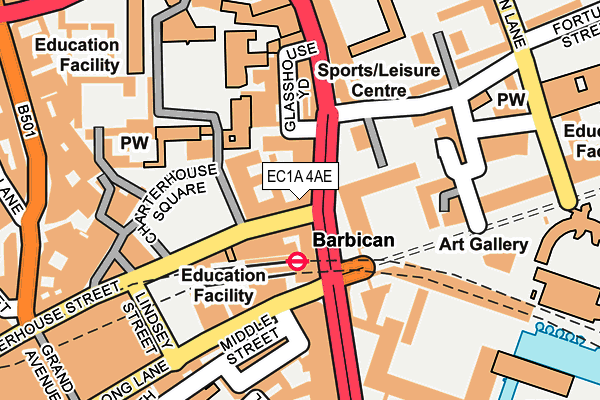 EC1A 4AE map - OS OpenMap – Local (Ordnance Survey)