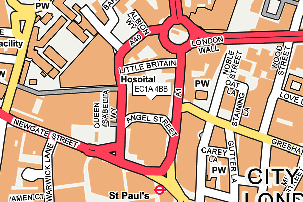 EC1A 4BB map - OS OpenMap – Local (Ordnance Survey)