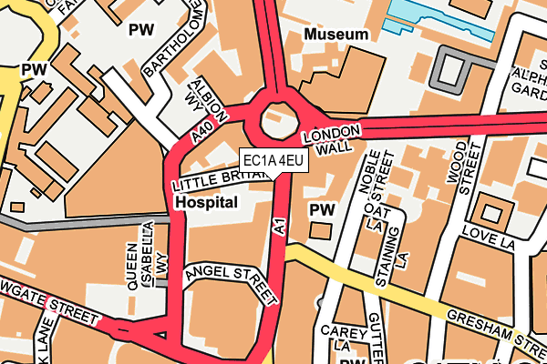 EC1A 4EU map - OS OpenMap – Local (Ordnance Survey)