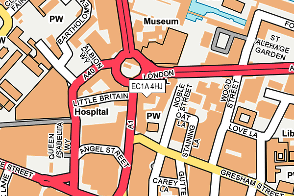 EC1A 4HJ map - OS OpenMap – Local (Ordnance Survey)