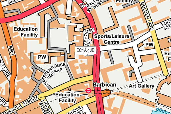 EC1A 4JE map - OS OpenMap – Local (Ordnance Survey)