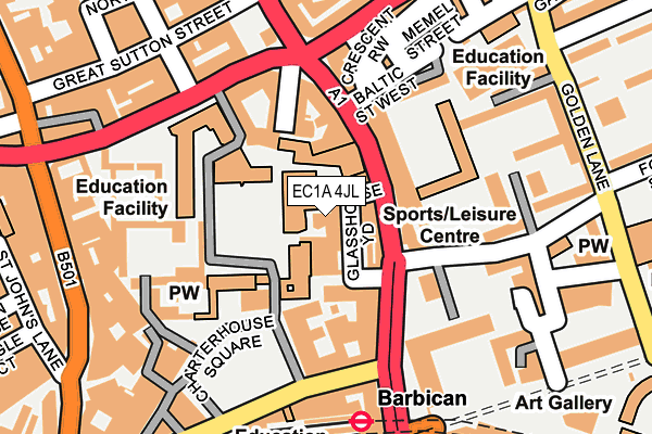 EC1A 4JL map - OS OpenMap – Local (Ordnance Survey)