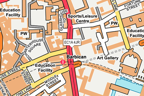 EC1A 4JR map - OS OpenMap – Local (Ordnance Survey)