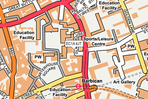 EC1A 4JT map - OS OpenMap – Local (Ordnance Survey)