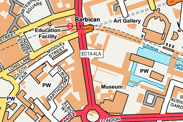 EC1A 4LA map - OS OpenMap – Local (Ordnance Survey)