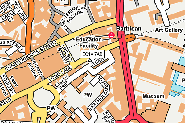 EC1A 7AB map - OS OpenMap – Local (Ordnance Survey)