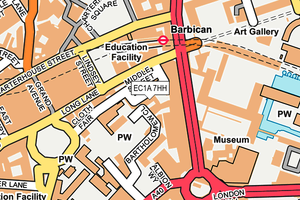 EC1A 7HH map - OS OpenMap – Local (Ordnance Survey)