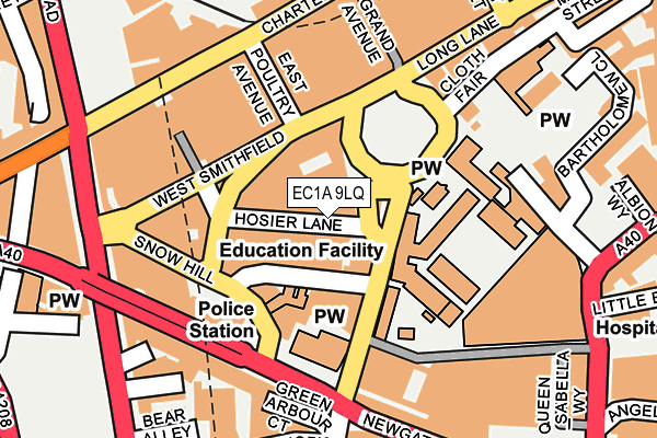 EC1A 9LQ map - OS OpenMap – Local (Ordnance Survey)