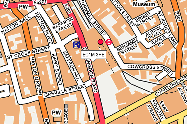 EC1M 3HE map - OS OpenMap – Local (Ordnance Survey)