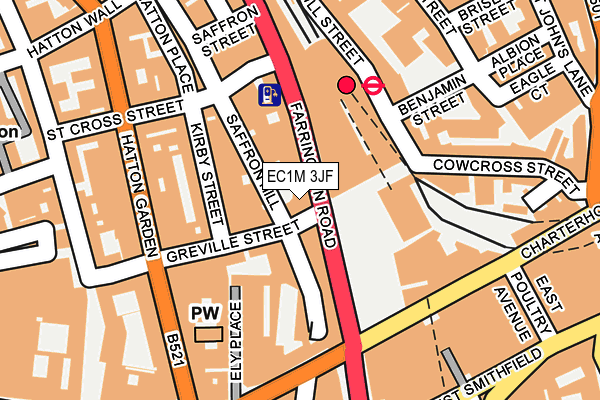 EC1M 3JF map - OS OpenMap – Local (Ordnance Survey)