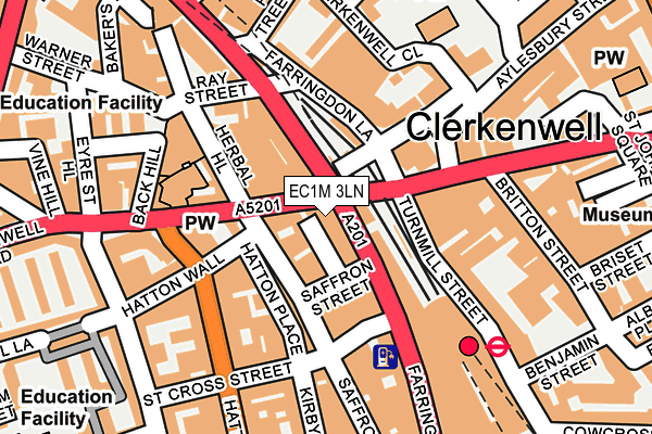 EC1M 3LN map - OS OpenMap – Local (Ordnance Survey)