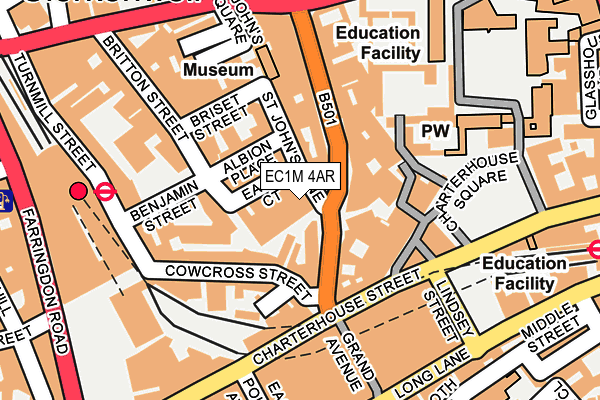 EC1M 4AR map - OS OpenMap – Local (Ordnance Survey)