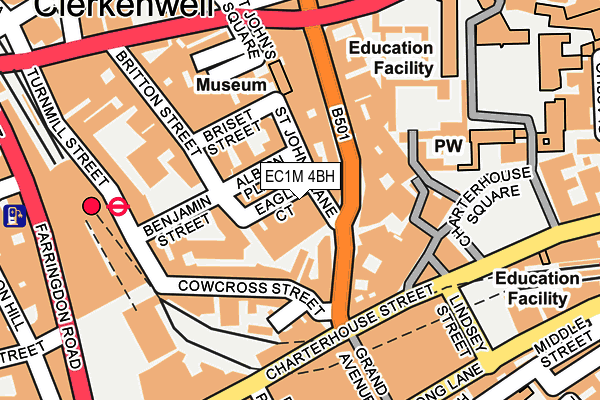 EC1M 4BH map - OS OpenMap – Local (Ordnance Survey)