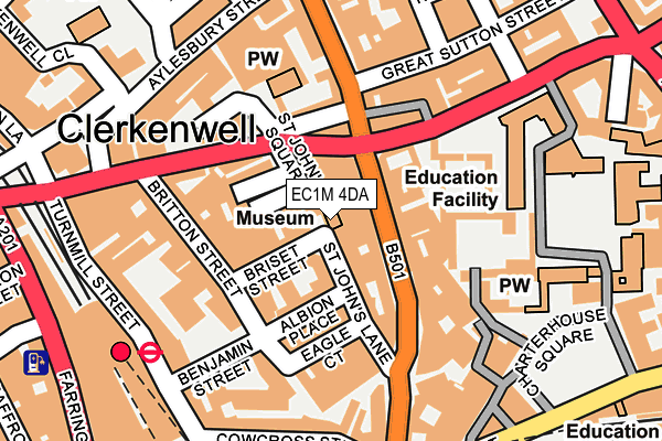 EC1M 4DA map - OS OpenMap – Local (Ordnance Survey)