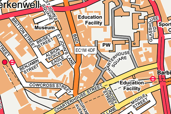 EC1M 4DF map - OS OpenMap – Local (Ordnance Survey)