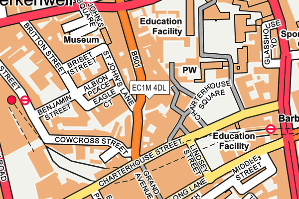 EC1M 4DL map - OS OpenMap – Local (Ordnance Survey)