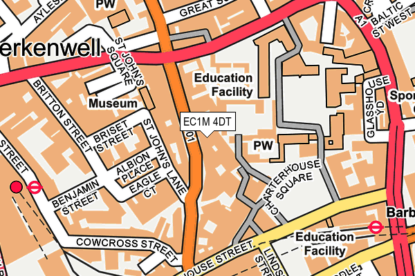 EC1M 4DT map - OS OpenMap – Local (Ordnance Survey)