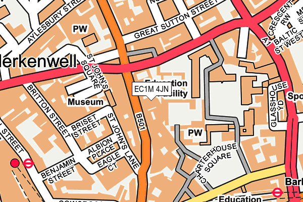 Map of ARTIST RESIDENCE PENZANCE LIMITED at local scale