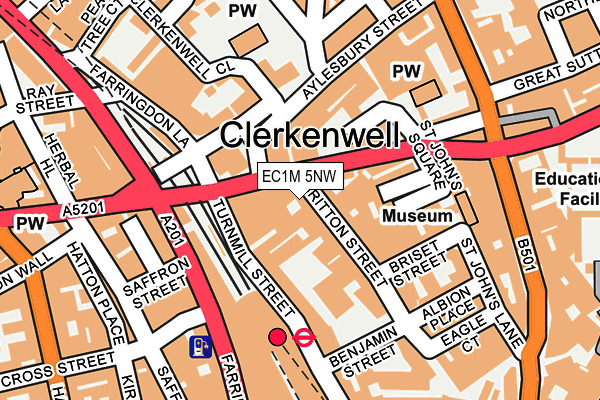 EC1M 5NW map - OS OpenMap – Local (Ordnance Survey)