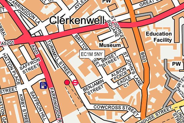 EC1M 5NY map - OS OpenMap – Local (Ordnance Survey)