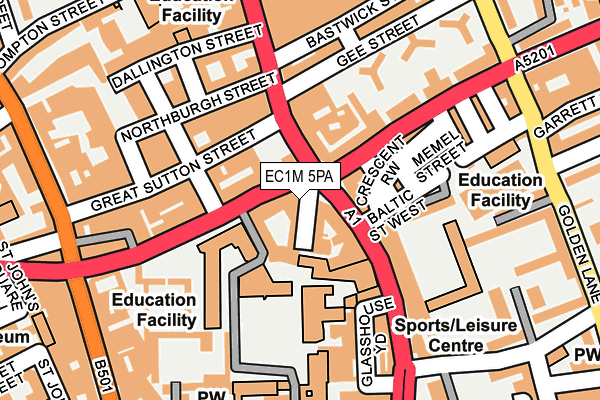 EC1M 5PA map - OS OpenMap – Local (Ordnance Survey)