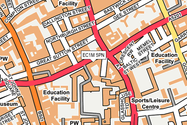 EC1M 5PN map - OS OpenMap – Local (Ordnance Survey)
