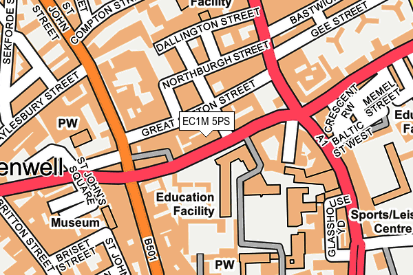 EC1M 5PS map - OS OpenMap – Local (Ordnance Survey)